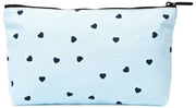 Roka Maida Vale Pochette en toile de coton moyenne - Imprimé coeur bleu