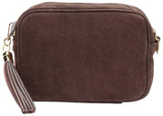Sac bandoulière en daim Elie Beaumont - Marron foncé