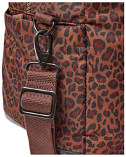 Sac de sport Roka Gatwick en toile recyclée de taille moyenne - Mini léopard marron