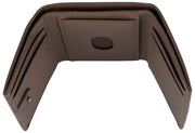 Portefeuille porte-cartes à trois volets Dents Aire - Marron chocolat