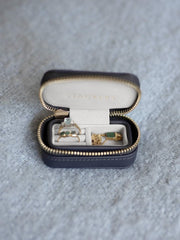 Boîte à bijoux de voyage zippée Stackers Petite - Bleu marine