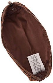 Roka Tate Petite pochette en toile de coton - Mini Léopard Marron