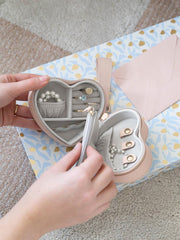 Boîte à bijoux de voyage Stackers Heart Travel Mum - Blush/Or