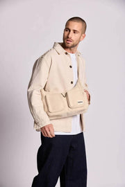 Sac à bandoulière multi-poches Hindbag Emile - Beige jute