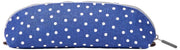 Roka Tate Petite pochette en toile de coton - Bleu marine à pois