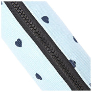 Petite pochette en toile de coton Roka Tate - Imprimé coeur bleu