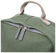 Petit sac à dos en toile de coton Roka Hampton - Vert saule