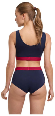 Falke Daily Comfort Print 2-Pack Bustier Bralette - Noir/Rouge