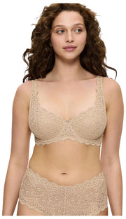 Soutien-gorge rembourré en dentelle avec armatures Triumph Amourette - Beige peau