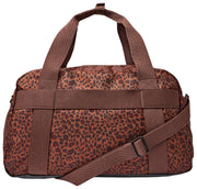 Sac de sport Roka Gatwick en toile recyclée de taille moyenne - Mini léopard marron