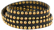 Ceinture en cuir à clous Campomaggi Ametista - Noir