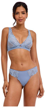 Falke Delicate Touch Triangle Bralette - Bleu Acier