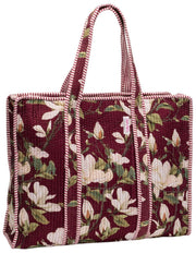 Sac cabas en velours Elie Beaumont Serendipity - Bourgogne Magnolia