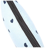 Roka Maida Vale Petite pochette en toile de coton - Imprimé coeur bleu