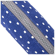 Roka Tate Petite pochette en toile de coton - Bleu marine à pois