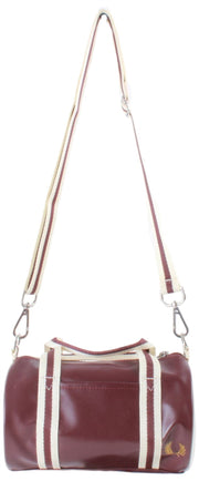 Fred Perry Classic Mini Barrel Bag - Oxblood/Ecru Crème