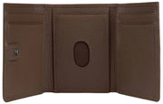 Portefeuille porte-cartes à trois volets Dents Aire - Marron chocolat