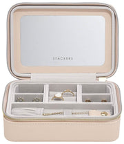 Boîte à bijoux de voyage de luxe Stackers - Raphia Blush