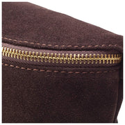 Grand sac à bandoulière en daim Elie Beaumont - Marron chocolat