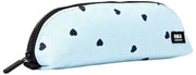 Petite pochette en toile de coton Roka Tate - Imprimé coeur bleu