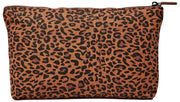 Roka Maida Vale Pochette en toile de coton moyenne - Mini Léopard Marron