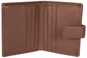 Portefeuille à deux volets avec porte-cartes Dents Aire - Marron chocolat