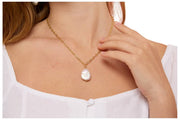 Collier à pendentif en grosses perles Keishi de Perles d'Orient - Or/Blanc