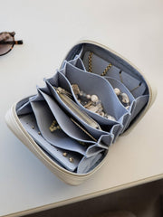 Étui à bijoux de voyage extensible Stackers - Avoine/Bleu