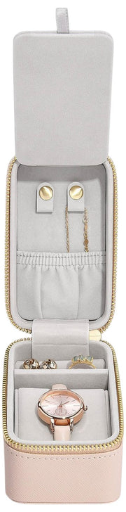 Boîte à bijoux et montres de voyage Stackers - Blush/Or