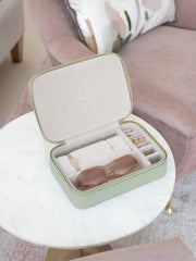 Boîte à bijoux et accessoires de voyage Stackers - Vert sauge