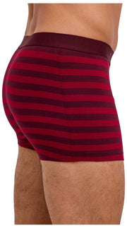 Falke Boxer rayé Daily Comfort - Bordeaux