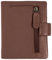 Portefeuille à deux volets avec porte-cartes Dents Aire - Marron chocolat