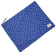 Grand sac bébé en toile de coton Roka Somerset - Bleu marine à pois