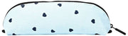 Petite pochette en toile de coton Roka Tate - Imprimé coeur bleu