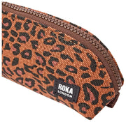 Roka Tate Petite pochette en toile de coton - Mini Léopard Marron