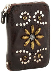 Campomaggi Siena Flower Stud Purse - Vert Militaire
