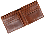 Portefeuille à deux volets Dents Itchen - Marron cognac