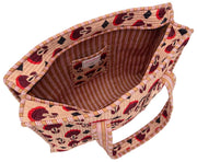 Sac cabas en velours Elie Beaumont Serendipity - Café Geo Tulip Brown