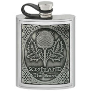 english-pewter-company-6oz-embossed-thistle-pewter-flask---silver-34391351