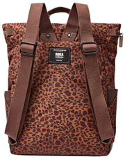 Sac à dos Roka Canfield B Medium en toile recyclée - Mini Leopard Brown
