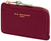 Porte-cartes Elie Beaumont - Vin rouge/vert menthe