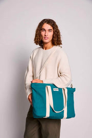 Sac week-end Hindbag Jean - Bleu paon