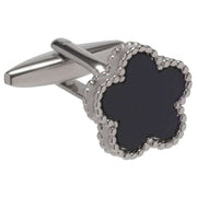 david-van-hagen-onyx-flower-cufflinks---blacksilver-34498408