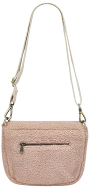 Sac à Bandoulière Hindbag Margault Teddy - Rose Poudré