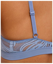 Falke Delicate Touch Triangle Bralette - Bleu Acier