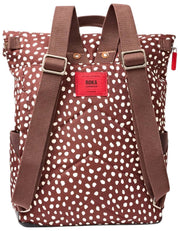 Sac à dos Roka Canfield B Medium en toile recyclée - Marron à pois