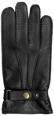 Gants en cuir de cerf Dents Whitchurch - Noir