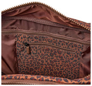 Sac de sport Roka Gatwick en toile recyclée de taille moyenne - Mini léopard marron