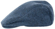 Casquette Plate en Tweed à Chevrons Dents Grafham - Marine Navy
