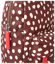 Roka Willesden Grand sac à bandoulière en toile recyclée - Marron à pois